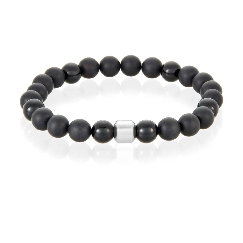 ADORNIA Onyx Beaded Bracelet